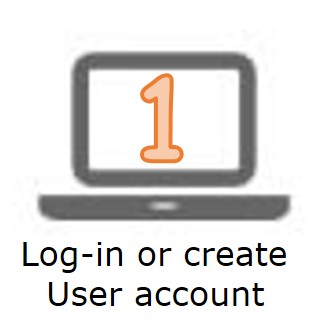 1 - log-in or create user account